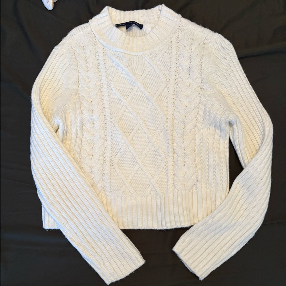 Tommy Hilfiger Ivory Cable Knit Sweater